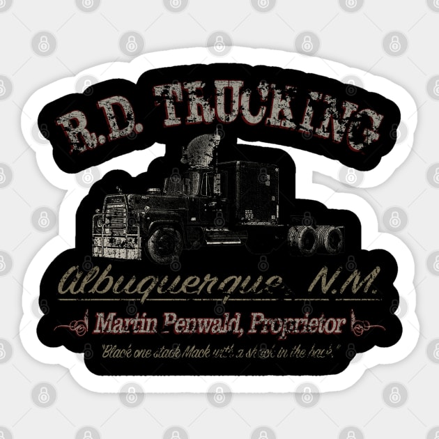 R.D. Trucking Custom - Vintage Sticker by JCD666